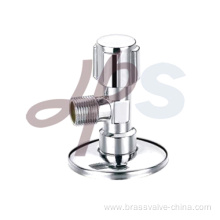 Brass angle type valve with plated chrome